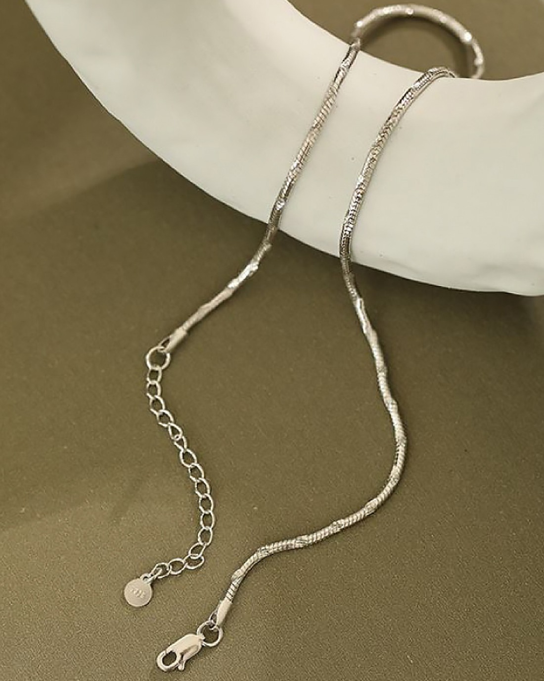 LYDIA 925 Sterling Silver Snake Chain Choker INXSKY