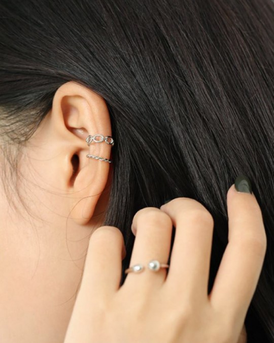 KAREN Sterling Silver Ear Cuff