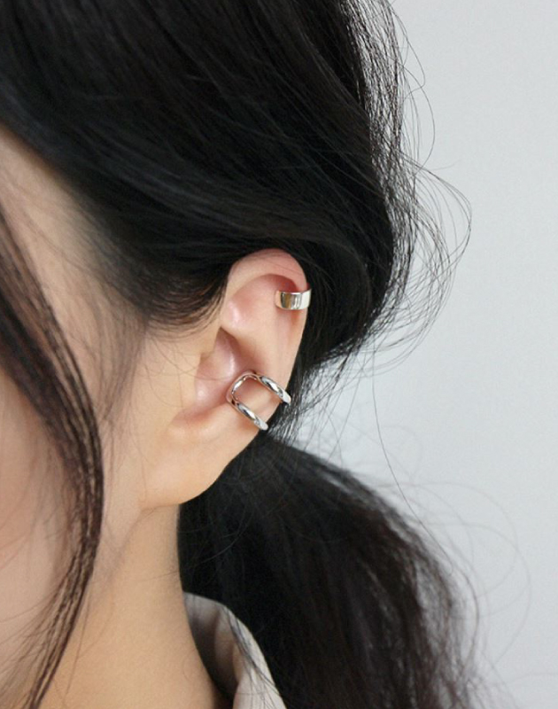 LUCIE Sterling Silver Double Ear Cuff