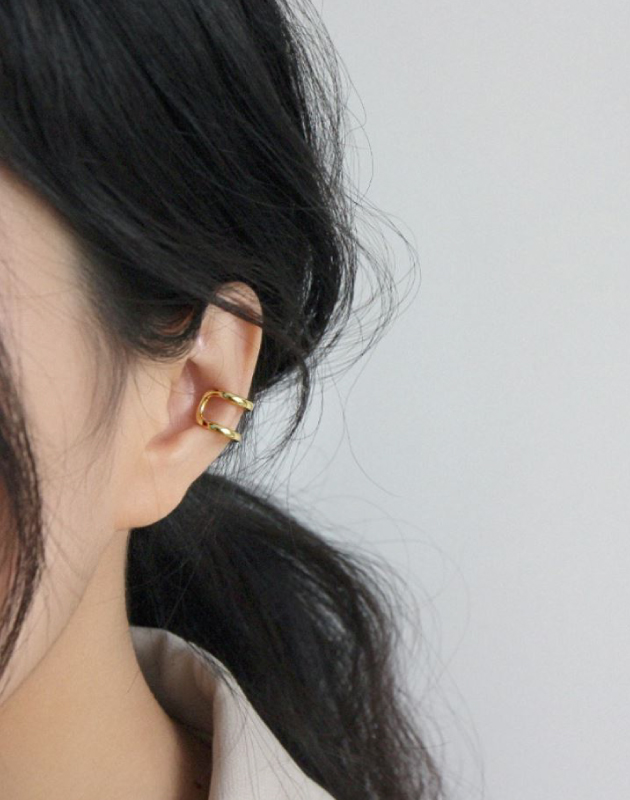 LUCIE Gold Vermeil Double Ear Cuff