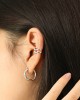 NADIA Sterling Silver Double Ear Cuff