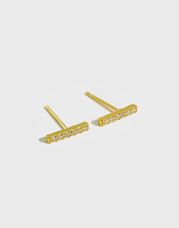 ABBY Gold Vermeil T-Bar Earrings