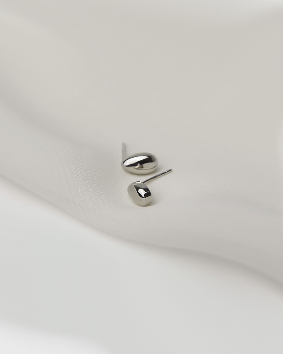 GIA Sterling Silver Stud Earrings