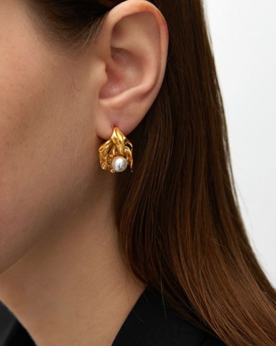 JOSÉPHINE Gold Pearl Earrings