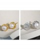 LILY Silver Pearl Stud Earrings