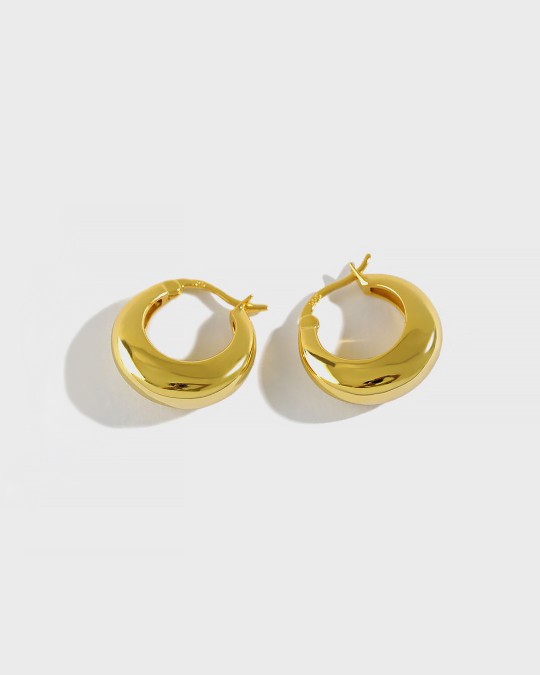 CLARA Gold Vermeil Hoop Earrings