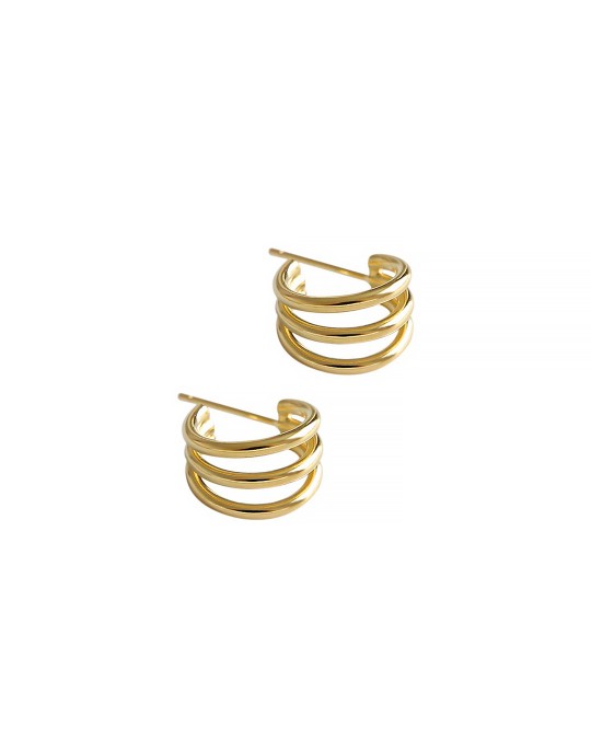 ELIANE Gold Vermeil Triple Hoop Earrings