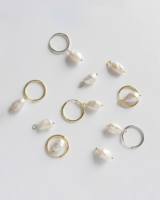 JULIETTE Silver Baroque Pearl Earrings