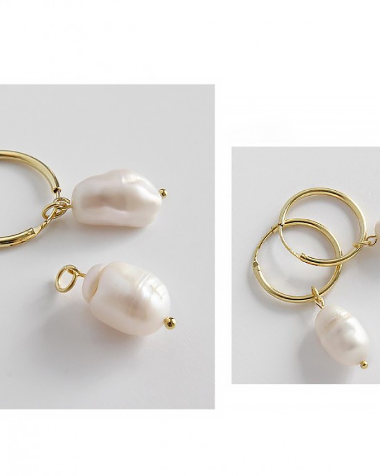 JULIETTE Gold Baroque Pearl Earrings
