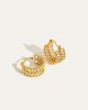 KELLY Gold Double Chain Hoop Earrings