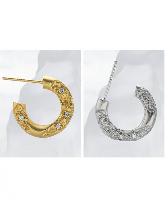 KIARA Sterling Silver Hoop Earrings