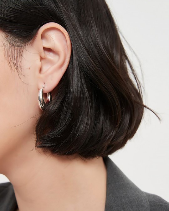 LEONA Sterling Silver Hoop Earrings