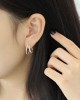 PAOLA Sterling Silver Double Hoop Earrings