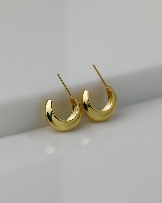WILLOW Gold Vermeil Hoop Earrings