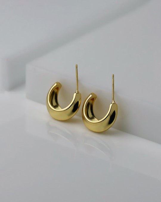 WILLOW Gold Vermeil Hoop Earrings
