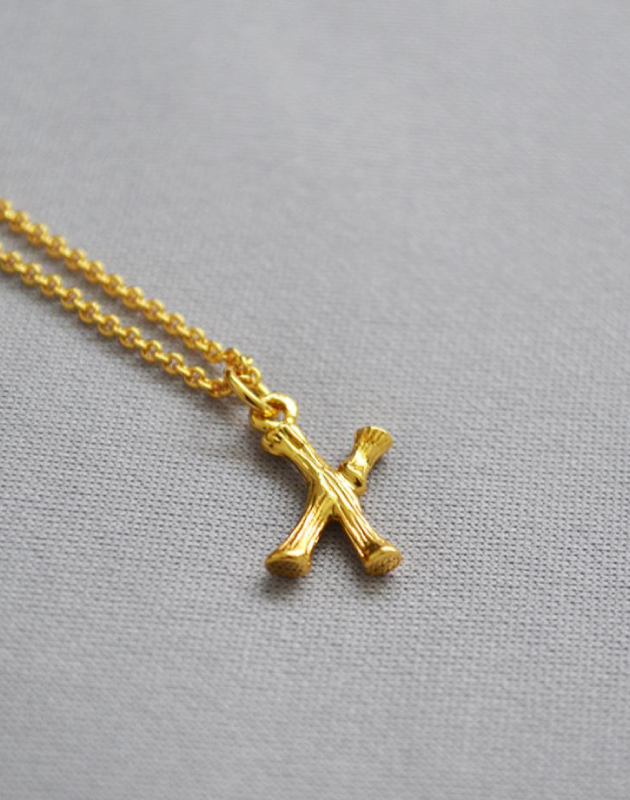 ALPHABET Necklace | Letter X