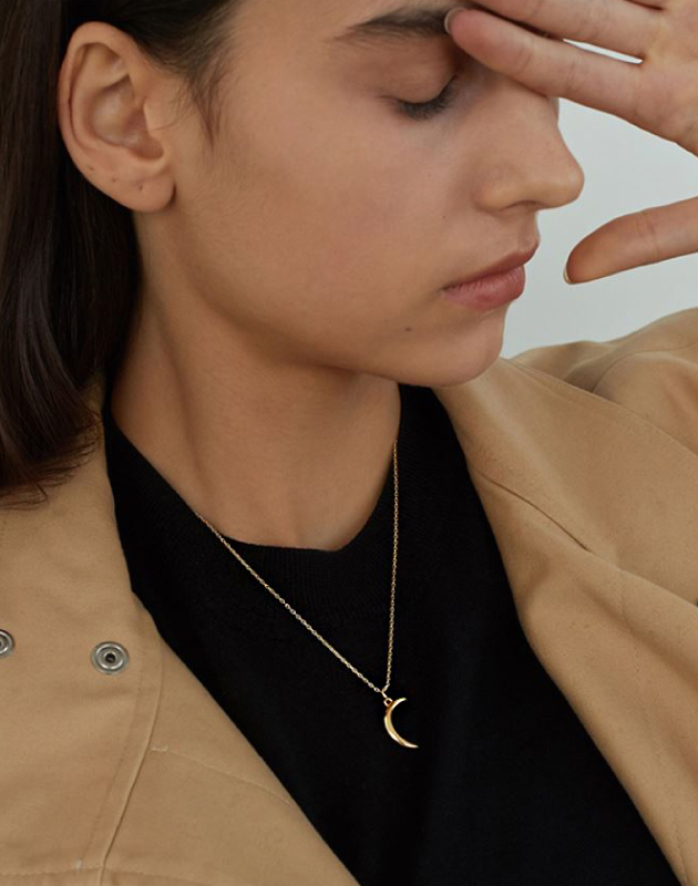 CRESCENT Gold Vermeil Necklace