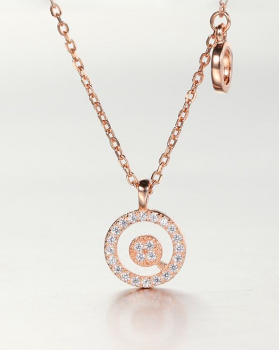 Rose Gold Diamond Alphabet Letter O 