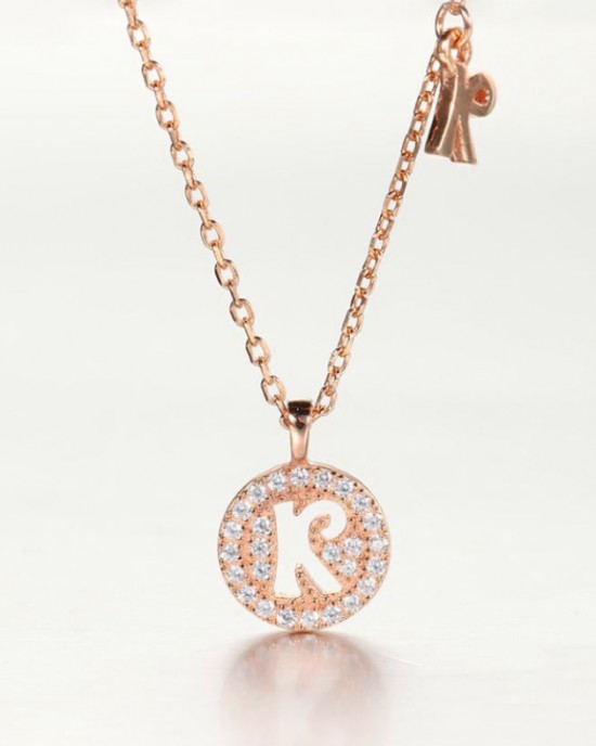 DIAMOND ALPHABET Necklace | Letter R