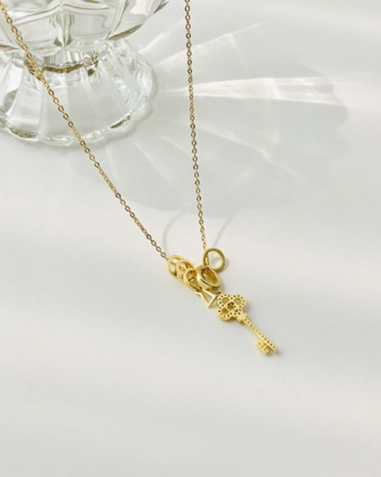 DIAMOND KEY Gold Vermeil Necklace