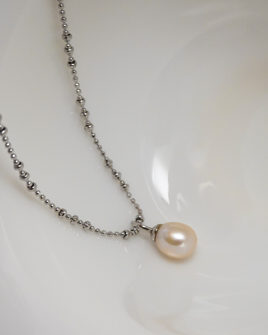 OPHELIA Sterling Silver Pearl Necklace OPHELIA Sterling Silver Pearl Necklace