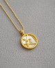 SAGITTARIUS Zodiac Nacre Button Necklace