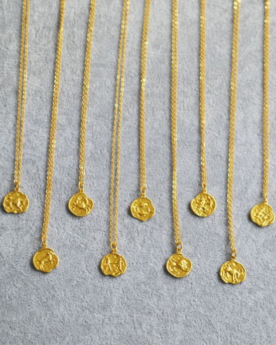 ARIES Zodiac Coin Necklace