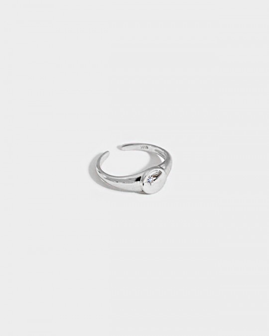 AURORA Sterling Silver Signet Ring