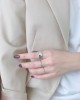 LEXIE Silver Boyfriend Stacker Ring 