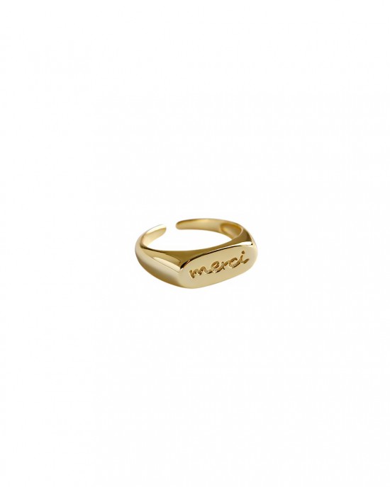 MERCI Gold Vermeil Ring 