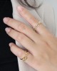 SAFETY PIN Gold Vermeil Pinky Ring 